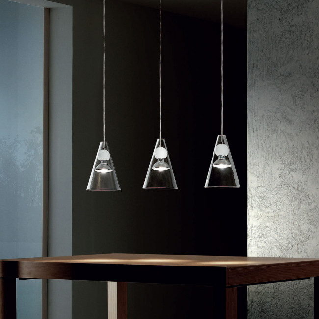 Подвесной светильник De Majo GEMMA S3L 0GEMM0SL-3 clear+white Подвесной светильник De Majo GEMMA S3L 0GEMM0SL-3 clear+white