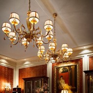 Люстра Euroluce Impero L8 Amber Shade 31/11 Люстра Euroluce Impero L8 Amber Shade 31/11