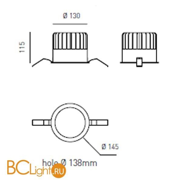 Встраиваемый спот (точечный светильник) Axo light Aldus ALDUS RECESSED DOWNLIGHT 509 07 Встраиваемый спот (точечный светильник) Axo light Aldus ALDUS RECESSED DOWNLIGHT 509 07