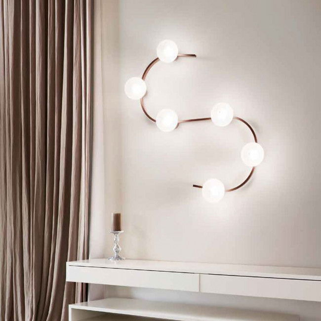 Потолочная люстра Renzo Del Ventisette Ohlala PL 14541/6 DEC. 0157 SFERE SATINATE Потолочная люстра Renzo Del Ventisette Ohlala PL 14541/6 DEC. 0157 SFERE SATINATE