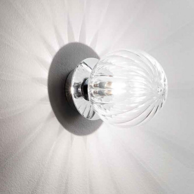 Бра Renzo Del Ventisette Ohlala FA14555/1 DEC. CROMO SFERA TRASP. RIGATO