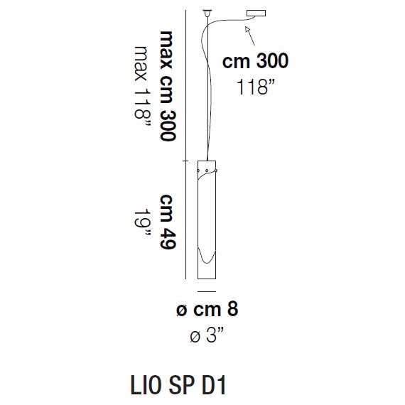 Подвесной светильник Vistosi Lio SP D1 E27 CR/BC NI