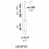 Подвесной светильник Vistosi Lio SP D1 E27 CR/BC NI