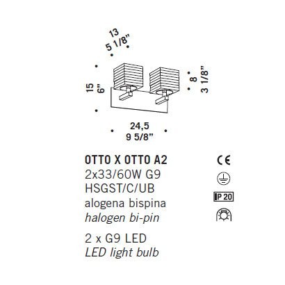 Бра De Majo OTTO X OTTO A2 0OTTO0A20 Бра De Majo OTTO X OTTO A2 0OTTO0A20
