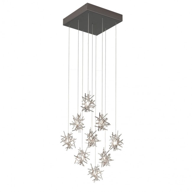 Потолочный светильник IDL Stardust 610/9 brushed matt black nickel + pure steel Потолочный светильник IDL Stardust 610/9 brushed matt black nickel + pure steel
