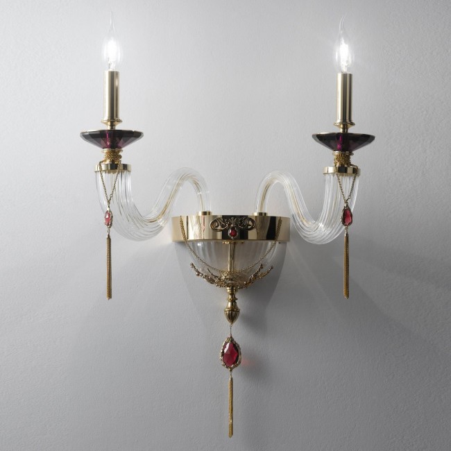 Бра Euroluce Julienne A2 Gold Clear Бра Euroluce Julienne A2 Gold Clear