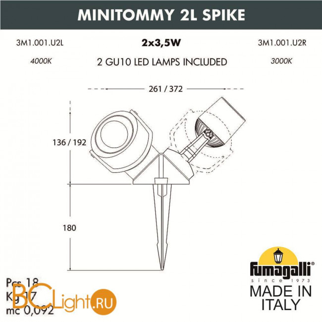 Садово-парковый фонарь Fumagalli Minitommy 3M1.001.000.AXU2L Садово-парковый фонарь Fumagalli Minitommy 3M1.001.000.AXU2L