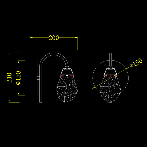 Настенный светильник DeLight Collection Crystal Rock MD-020B-wall chrome