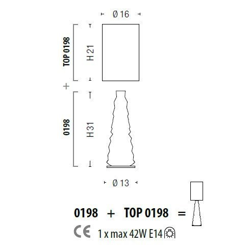 Настольная лампа Sylcom Chaotic 0198 OCE + TOP 0198 WEN Настольная лампа Sylcom Chaotic 0198 OCE + TOP 0198 WEN