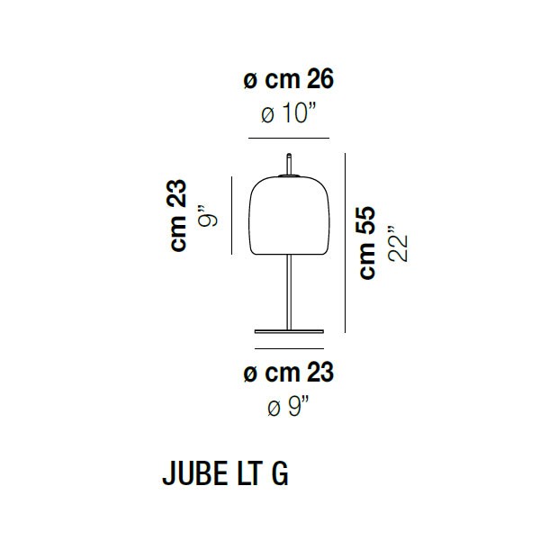 Настольная лампа Vistosi Jube JUBE LT G TB OS Настольная лампа Vistosi Jube JUBE LT G TB OS