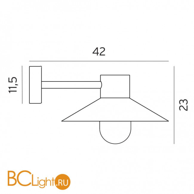 Уличный настенный светильник Norlys Lund 290B