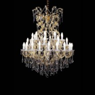 Люстра Beby Group Novecento 902/40+1 Light gold CUT CRYSTAL Люстра Beby Group Novecento 902/40+1 Light gold CUT CRYSTAL