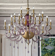 Люстра Euroluce Iside L12+6 Gold Wisteria