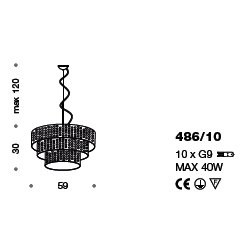 Подвесной светильник IDL Capitonne 486/10 light gold Подвесной светильник IDL Capitonne 486/10 light gold