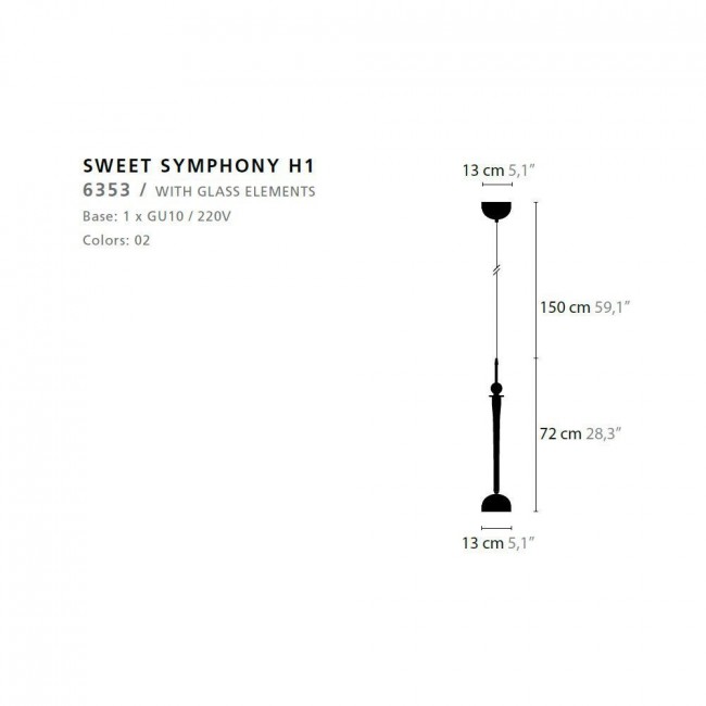 Подвесной светильник Ilfari Sweet Symphony H1 12810 Подвесной светильник Ilfari Sweet Symphony H1 12810