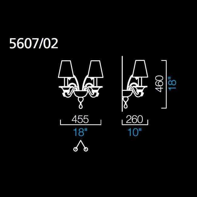 Бра Barovier&Toso Madame J 5607/02/CC/BB/BB