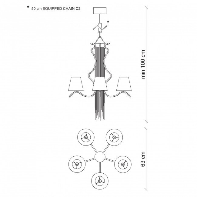 Потолочный светильник Baga Bespoke Sinuosa SN05 M07 Black nickel Потолочный светильник Baga Bespoke Sinuosa SN05 M07 Black nickel