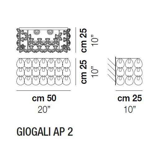 Настенный светильник Vistosi Giogali AP 2 E27 CR/TR CR Настенный светильник Vistosi Giogali AP 2 E27 CR/TR CR