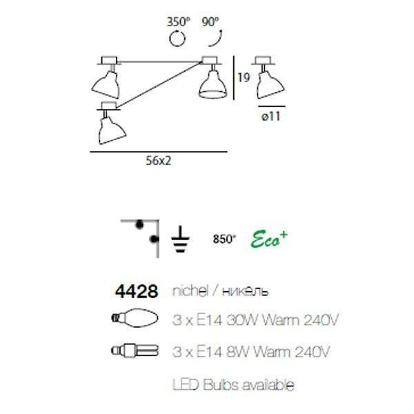 Спот (точечный светильник) Linea Light Spot collection 4428 Спот (точечный светильник) Linea Light Spot collection 4428