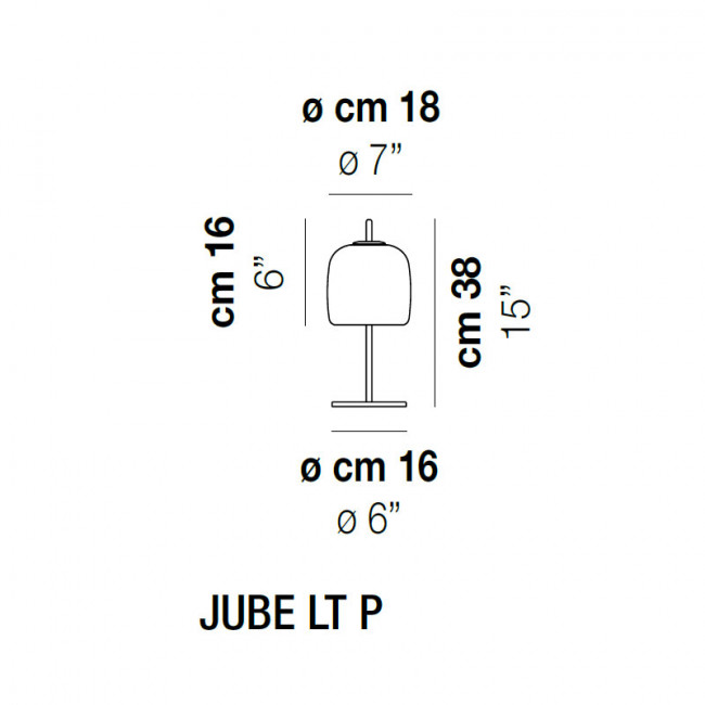 Настольная лампа Vistosi Jube JUBE LT P CR OS Настольная лампа Vistosi Jube JUBE LT P CR OS