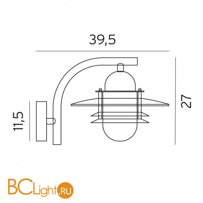 Уличный настенный светильник Norlys Oslo 240GA