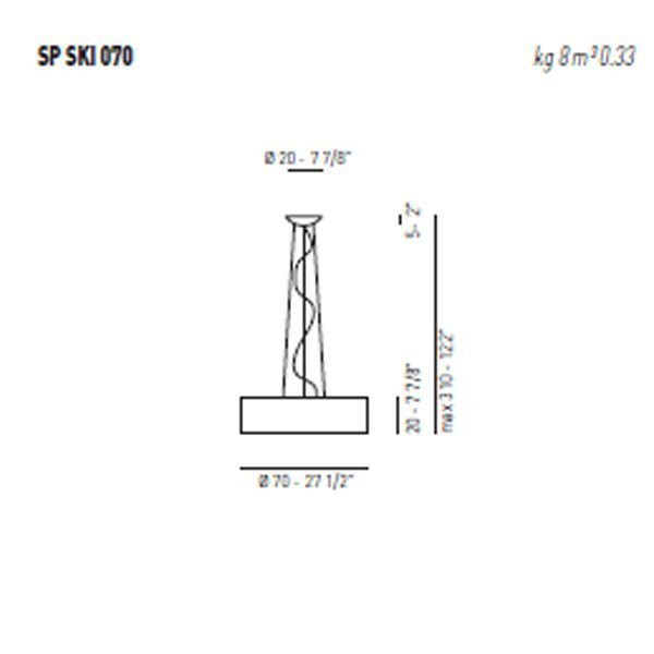 Подвесной светильник Axo Light Skin SP SKI 070 Nero opaco/Bianco SPSKI070E27NEBC Подвесной светильник Axo Light Skin SP SKI 070 Nero opaco/Bianco SPSKI070E27NEBC