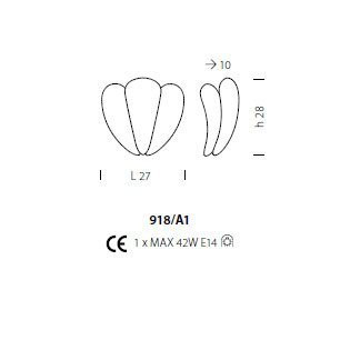 Бра Sylcom Bembo 918/A1 D GR.A Бра Sylcom Bembo 918/A1 D GR.A
