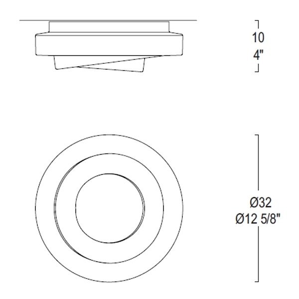 Настенно-потолочный светильник Leucos LOOP-LINE 32 0003776 Настенно-потолочный светильник Leucos LOOP-LINE 32 0003776