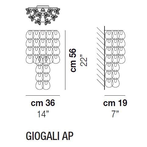 Настенный светильник Vistosi Giogali AP E14 CR/TR CR Настенный светильник Vistosi Giogali AP E14 CR/TR CR