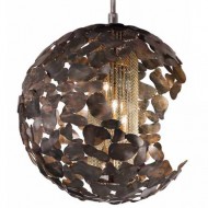 Потолочный светильник IDL Twister 509/6 brown corten with light gold chains Потолочный светильник IDL Twister 509/6 brown corten with light gold chains