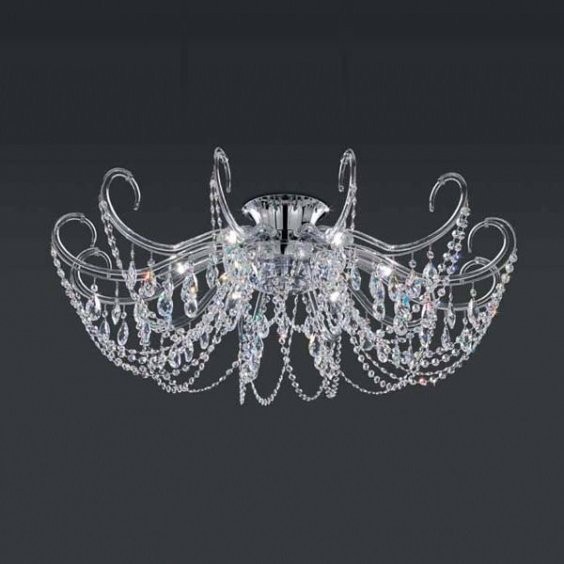 Потолочный светильник Italamp 398/12 D105 Transp. / C / Spectra Crystal
