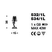 Настольная лампа IDL Prestige 532/1L black nickel Настольная лампа IDL Prestige 532/1L black nickel