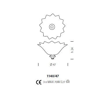 Потолочный светильник Sylcom Priuli 1140/47 D G.CR