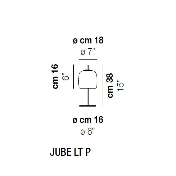 Настольная лампа Vistosi Jube JUBE LT P TB OS Настольная лампа Vistosi Jube JUBE LT P TB OS