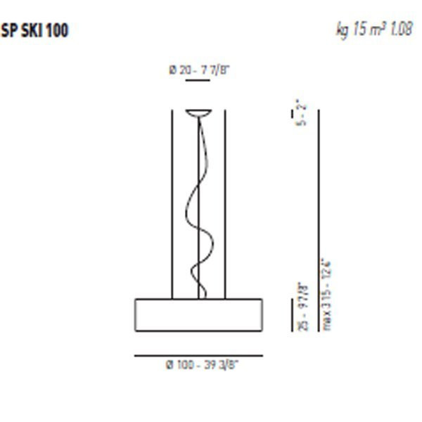 Подвесной светильник Axo Light Skin SP SKI 100 Marrone / bianco SPSKI100E27MABC Подвесной светильник Axo Light Skin SP SKI 100 Marrone / bianco SPSKI100E27MABC