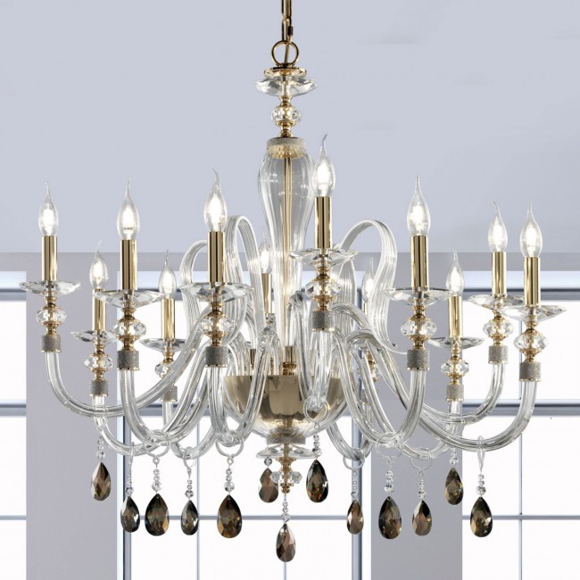 Люстра Euroluce Amelie/L8+4 gold Люстра Euroluce Amelie/L8+4 gold