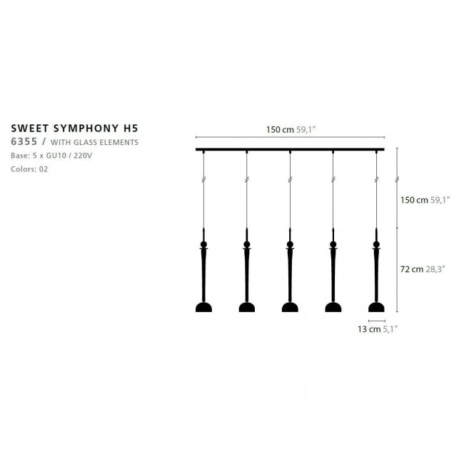 Подвесной светильник Ilfari Sweet Symphony H5 12830 Подвесной светильник Ilfari Sweet Symphony H5 12830