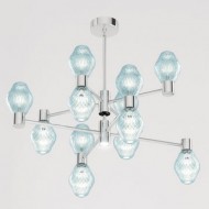 Потолочная люстра Beby Group Peonia 7701B04 Chrome Turquoise Capri Потолочная люстра Beby Group Peonia 7701B04 Chrome Turquoise Capri