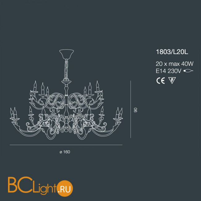Люстра Bellart Versailles 1803/L20L 02+10 Люстра Bellart Versailles 1803/L20L 02+10