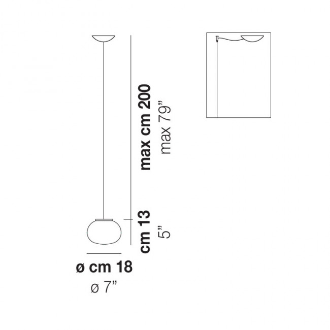 Подвесной светильник Vistosi Lucciola SP 18 BC/ST BC E14 Подвесной светильник Vistosi Lucciola SP 18 BC/ST BC E14