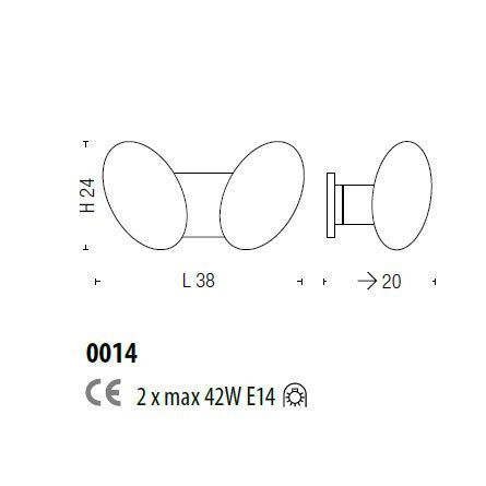 Настенный светильник Sylcom Bitta 0014 BL