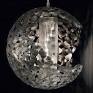 Потолочный светильник IDL Twister 509/8 silver corten with chromed chains Потолочный светильник IDL Twister 509/8 silver corten with chromed chains