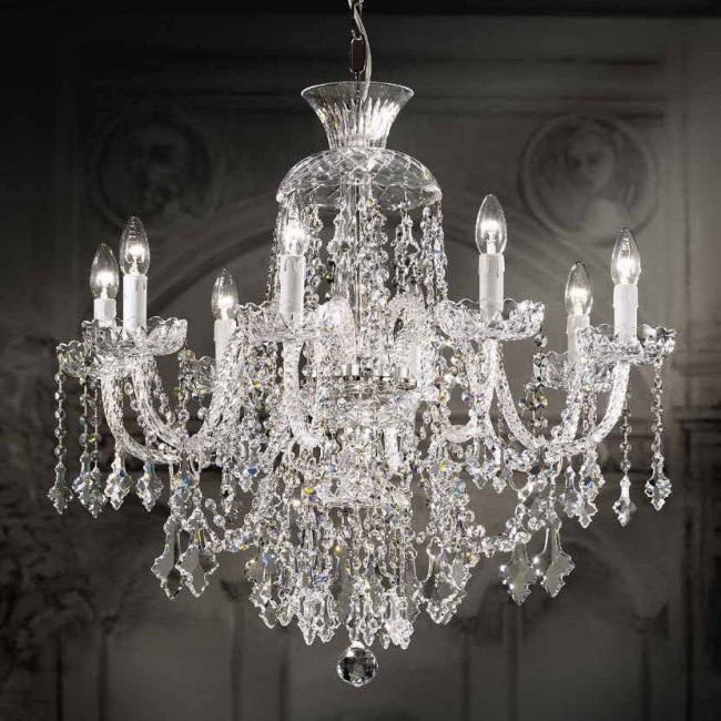 Люстра Beby Group Crystal 7500/8 Chrome HALF CUT Люстра Beby Group Crystal 7500/8 Chrome HALF CUT