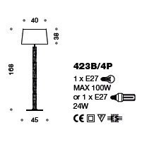 Торшер IDL Bamboo 423B/4P ivory Торшер IDL Bamboo 423B/4P ivory