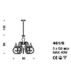 Люстра IDL Deco 461/5 velvet white Люстра IDL Deco 461/5 velvet white