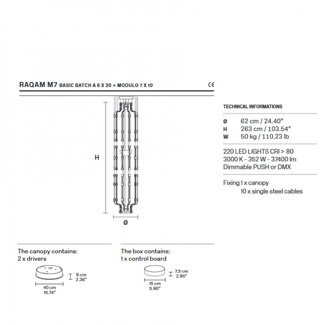 Подвесной светильник Masiero Raqam M7 BASIC BATCH A 6 X 20 + MODULO 7 X 10 Gold Подвесной светильник Masiero Raqam M7 BASIC BATCH A 6 X 20 + MODULO 7 X 10 Gold