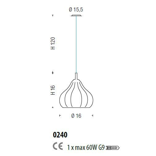 Подвесной светильник Sylcom Sphera 0240 BL