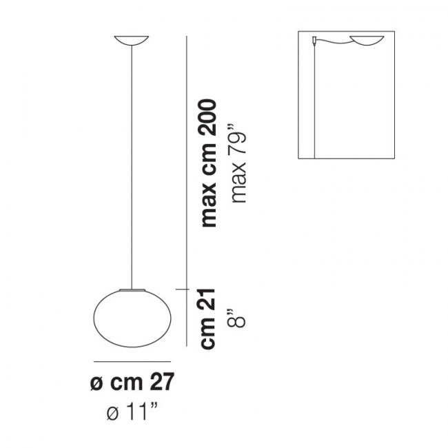 Подвесной светильник Vistosi Lucciola SP 27 BC/ST BC E14 Подвесной светильник Vistosi Lucciola SP 27 BC/ST BC E14