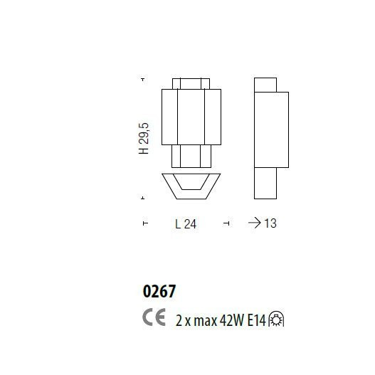 Настенный светильник Sylcom Casa Blanca 0267 FU