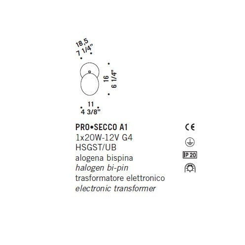 Бра De Majo PRO–SECCO A1 0PROS0A10 Бра De Majo PRO–SECCO A1 0PROS0A10